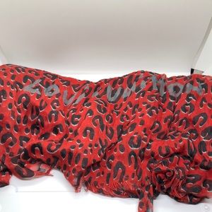 Louis Vuitton Leopard Graffiti Scarf  very rare